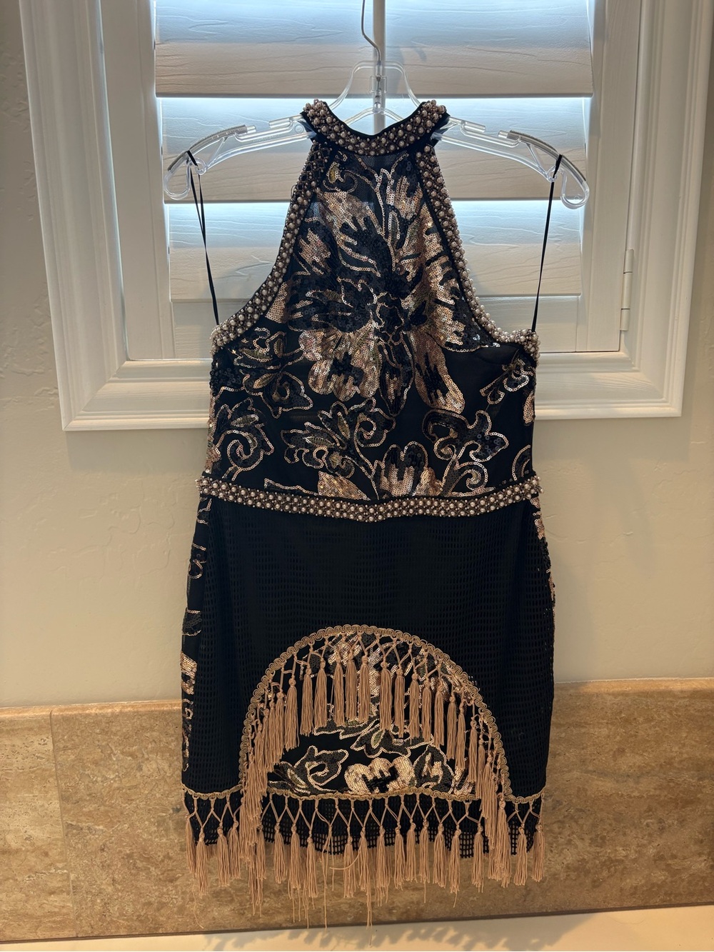 AS IS 12th Tribe Like Gold Dust
Fringe Mini Dress - Picture 3 of 10